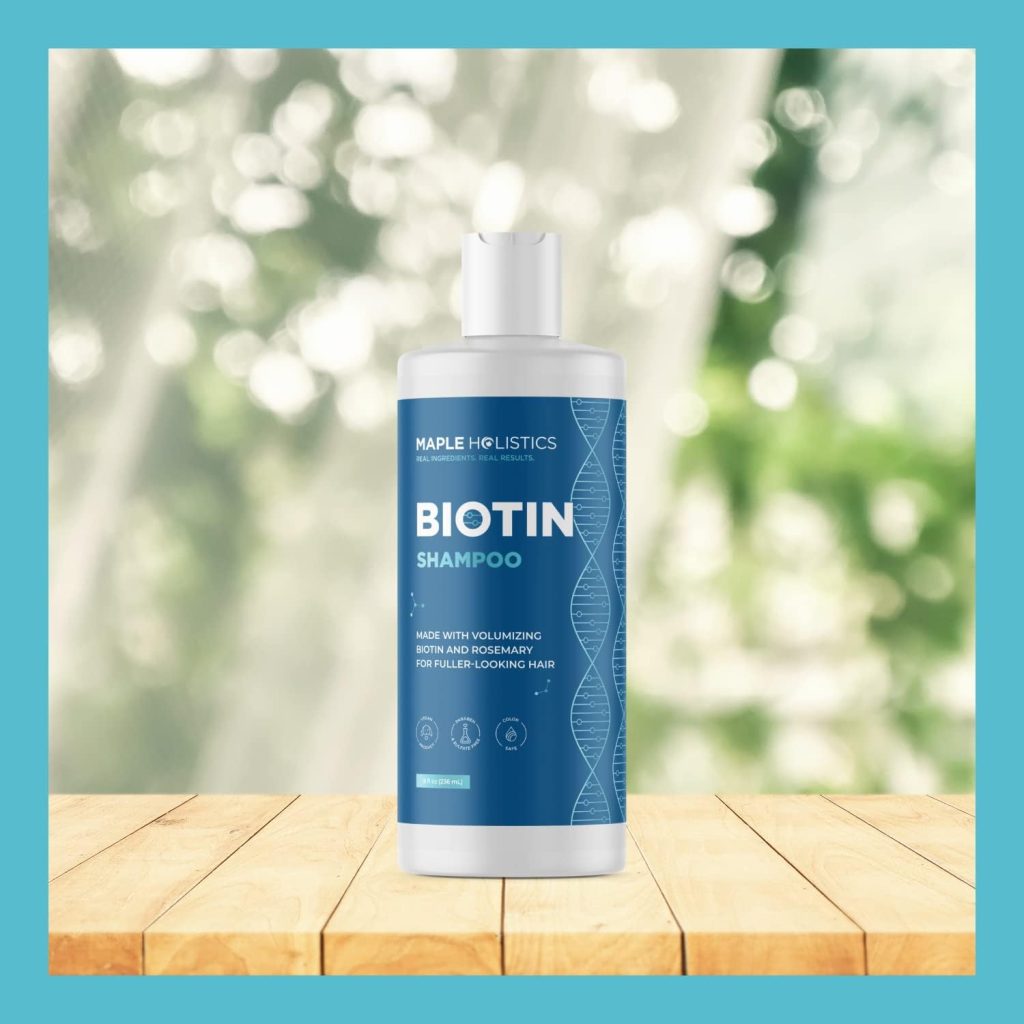 Biotin Hair Shampoo for Thinning Hair - Volumizing Biotin Shampoo for Men and Womens Dry Damaged Hair - Sulfate Free Shampoo with Biotin and Moisturizing Essential Oils over 95% Natural Derived