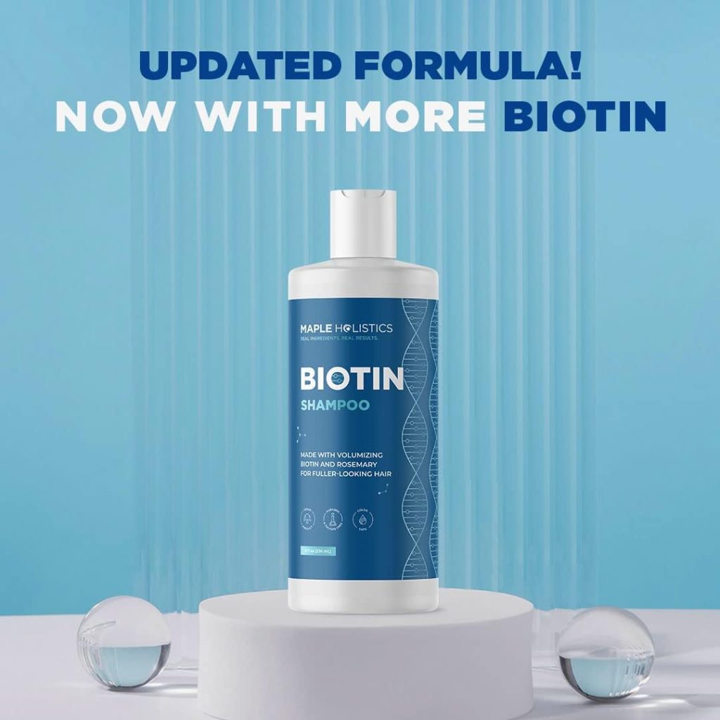 Biotin Hair Shampoo for Thinning Hair - Volumizing Biotin Shampoo for Men and Womens Dry Damaged Hair - Sulfate Free Shampoo with Biotin and Moisturizing Essential Oils over 95% Natural Derived