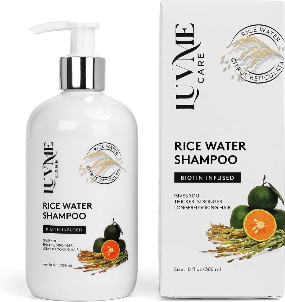 Luv Me Care Rice Water Hair Growth Shampoo With Biotin,Rice Water Hair Shampoo for Hair Growth for Thinning Hair and Hair Loss, All Hair Types, Men and Women 10 Fl Oz