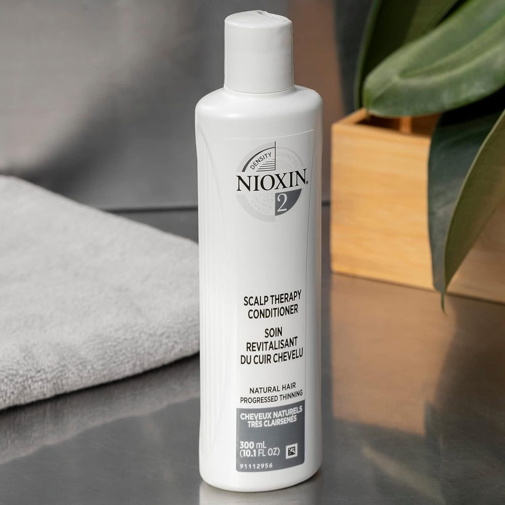 Nioxin System Kit 2, Hair Strengthening  Thickening Treatment, Treats  Hydrates Sensitive or Dry Scalp, For Natural Hair with Light Thinning, Full Size (3 Month Supply)