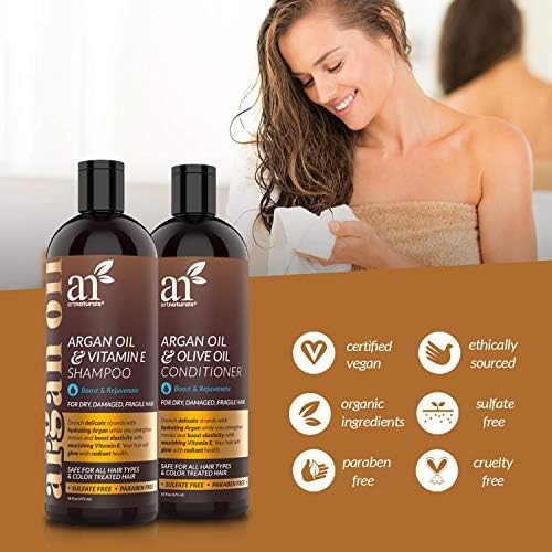 artnaturals Moroccan Argan Oil Hair Loss Shampoo  Conditioner Set - (2 x 16 Fl Oz / 473ml) - Sulfate Free Hair Regrowth - Treatment for Hair Loss, Thinning Hair  Hair Growth, Men  Women