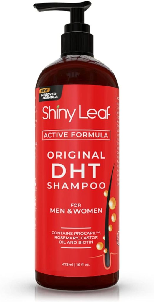 DHT Blocker Anti-Hair Loss Shampoo With Biotin, for Men  Women, Sulfate Free, Natural DHT Blocking Shampoo for Hair Growth, For Thinning Hair, Hair Fall and Hair Loss Prevention, Active Formula (16 Oz)