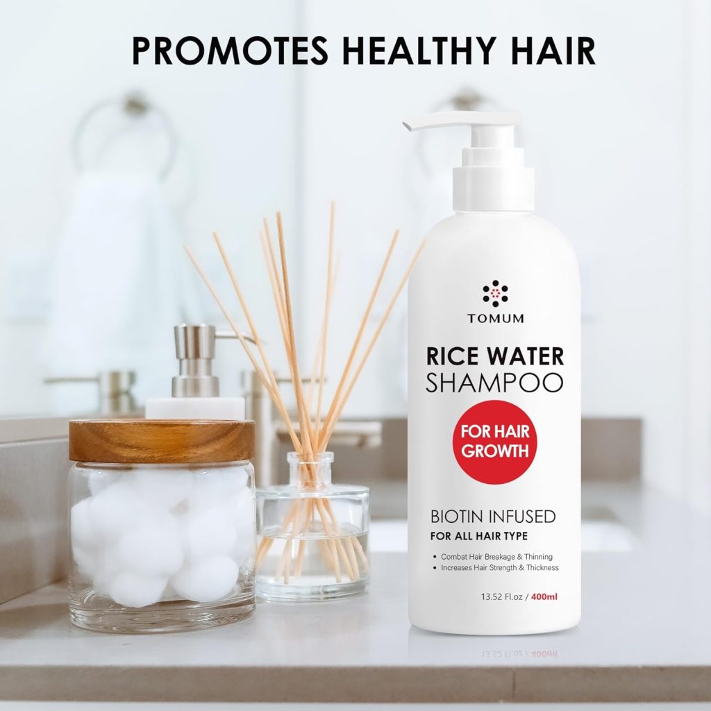 Hair Growth Shampoo for Men and Women:Advanced Rice Water Hair Growth Shampoo - Promotes Strength, Health, and Thicker Hair | Natural Formula with Biotin for Thinning Hair and Hair Loss