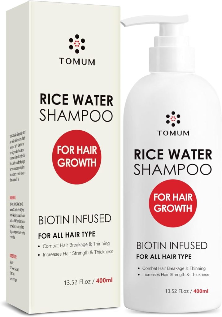 Hair Growth Shampoo for Men and Women:Advanced Rice Water Hair Growth Shampoo - Promotes Strength, Health, and Thicker Hair | Natural Formula with Biotin for Thinning Hair and Hair Loss